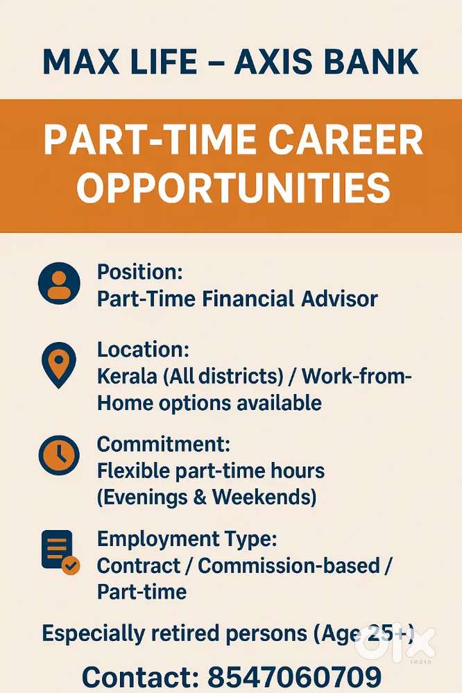 Part time jobs at Axisbank