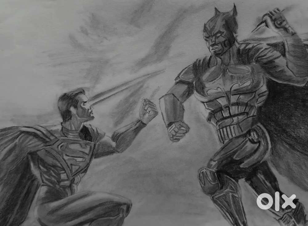 Batman vs superman drawing