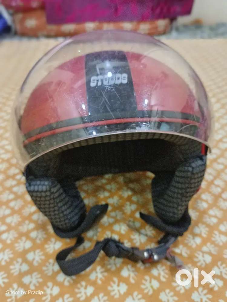 Rare used Red colour STUDS Kids Helmet for men