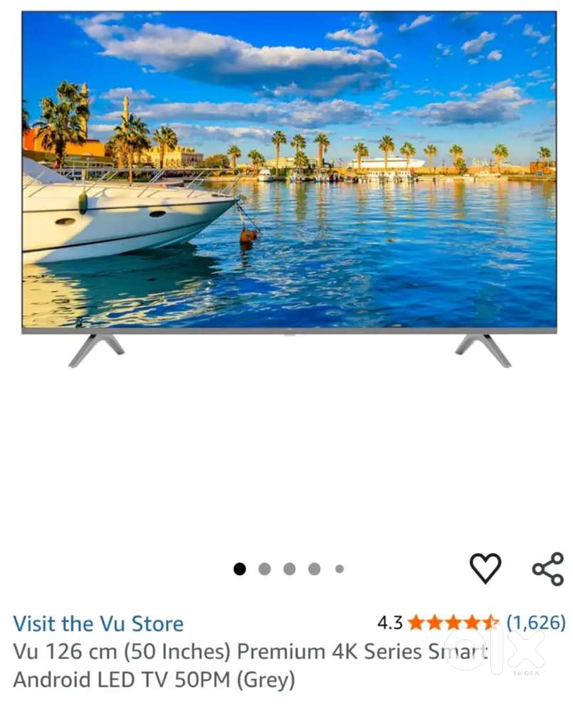 Vu 126 cm (50 Inches) Premium 4K Series Smart Android LED TV (Grey)