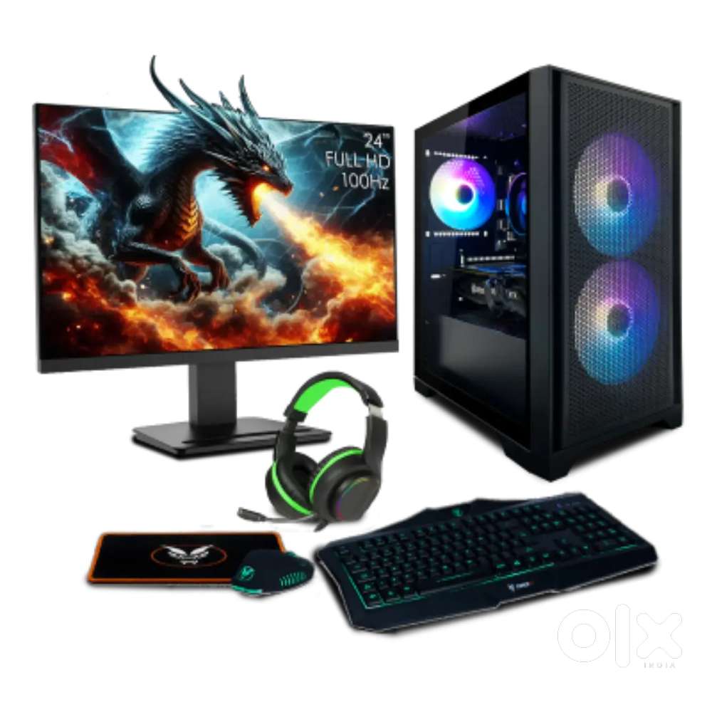 Full computer set gaming video editing designing