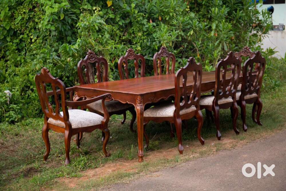 8 seater Wooden carving teak dining table