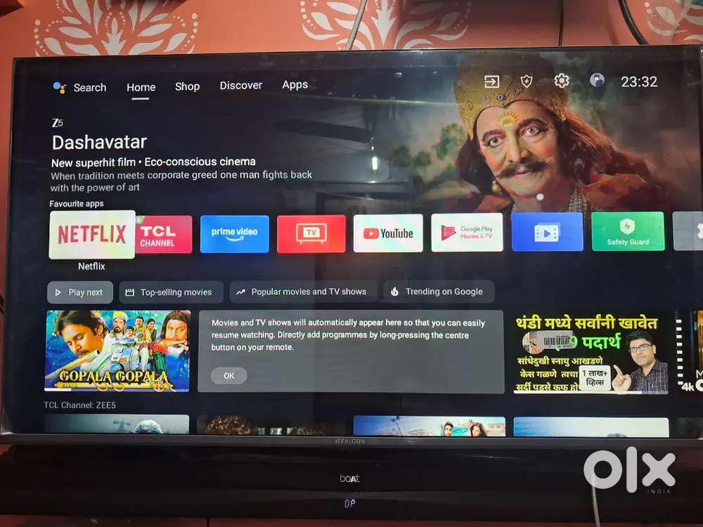 40 inch smart tv and boat avanate soundbar