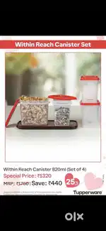 Tupperware at 60% off.