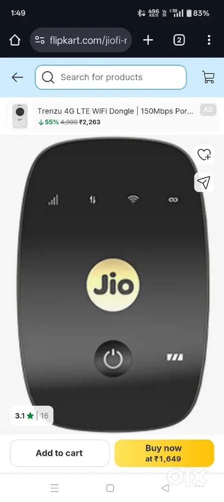 Jio  sim Wifi router