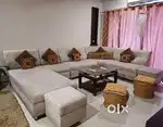 7seater sofa with couch,puffs and center table