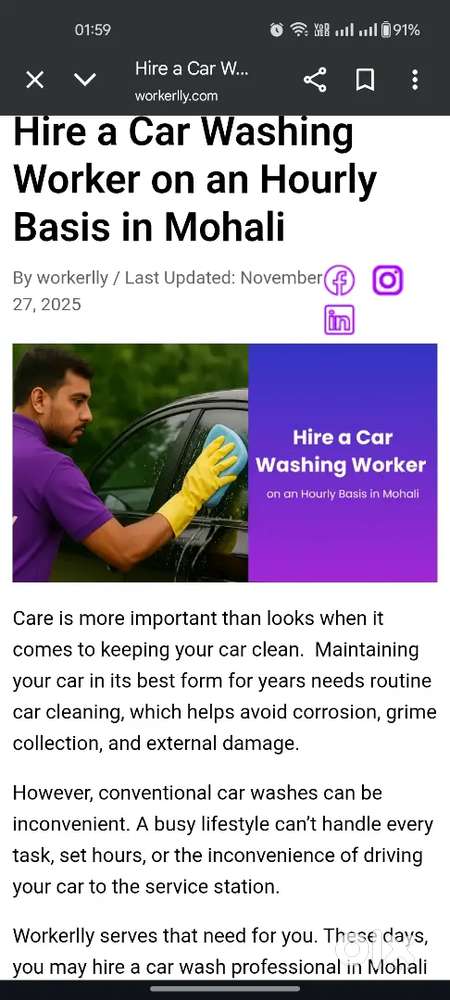 Need experienced detailers in shimogga karnataka, and also need helper