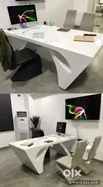 Classy & elegant office table chairs reception conference table desks