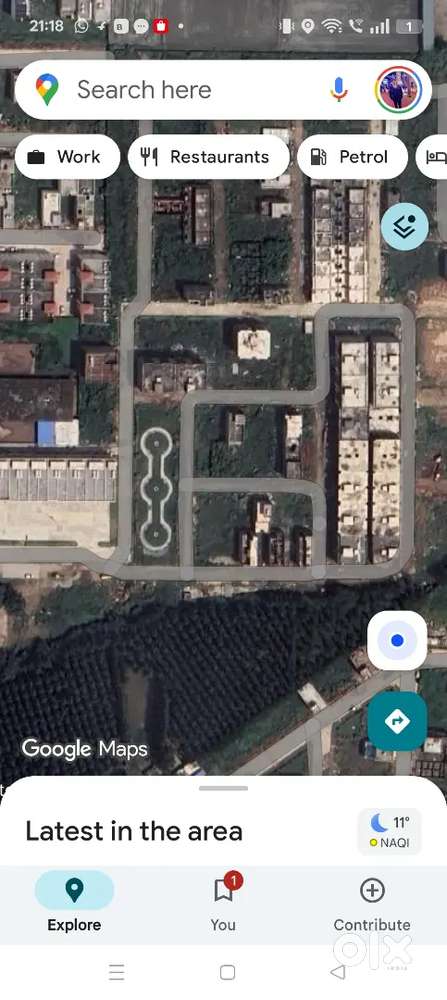 Park facing proper road very near to market and  society park