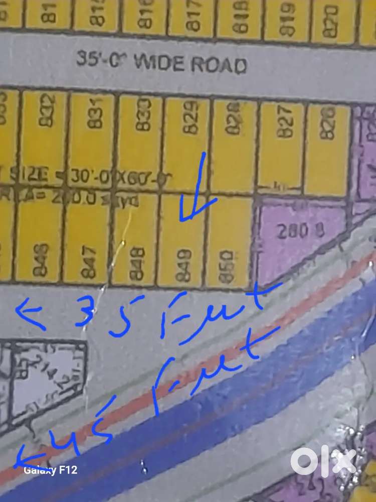 T point plot no. 849 .. samne 35 and 45 feet road