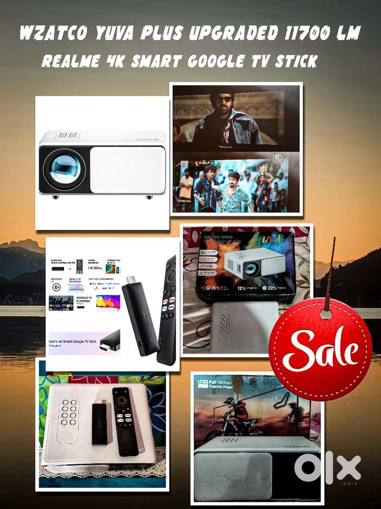 PROJECTOR WZATCO & REAL ME 4K TV STICK