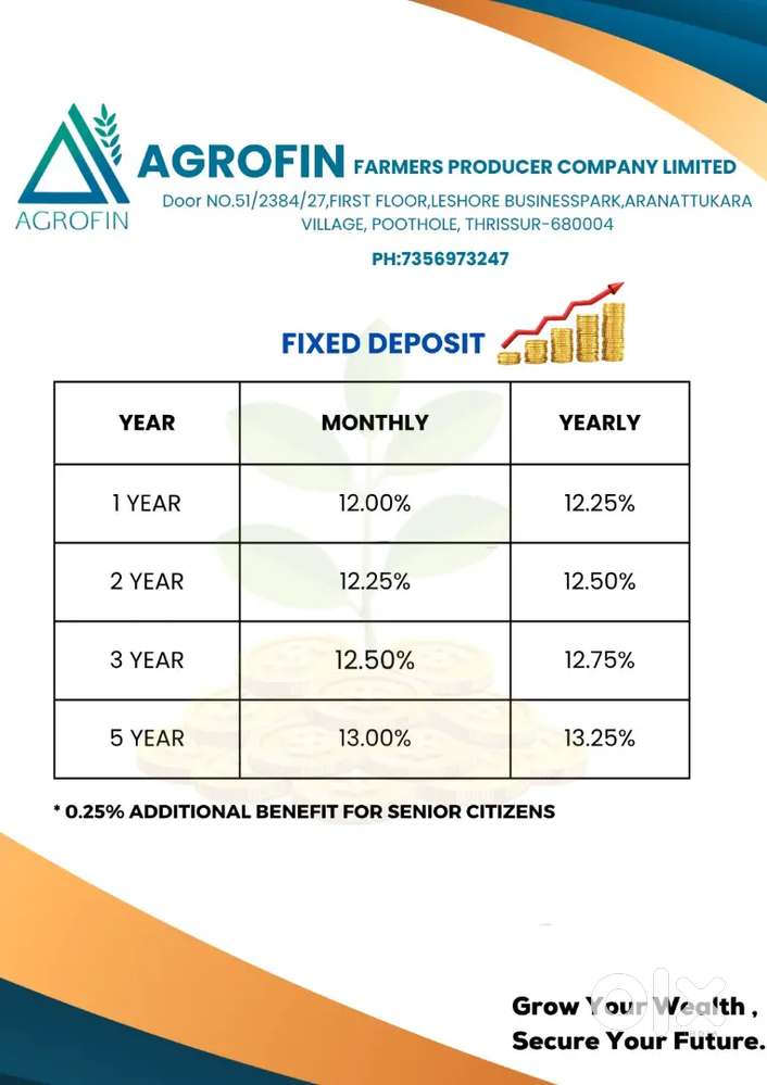 Financial Consultant urgently needs FD and RD.