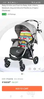 (1) Baby Stroller & pram  + (2 ) Chicco L size car seat for baby