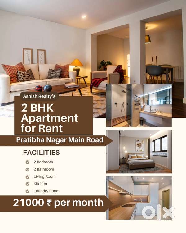 New decent 2BHK Flat For Rent At Pratibha Nagar main Road touch