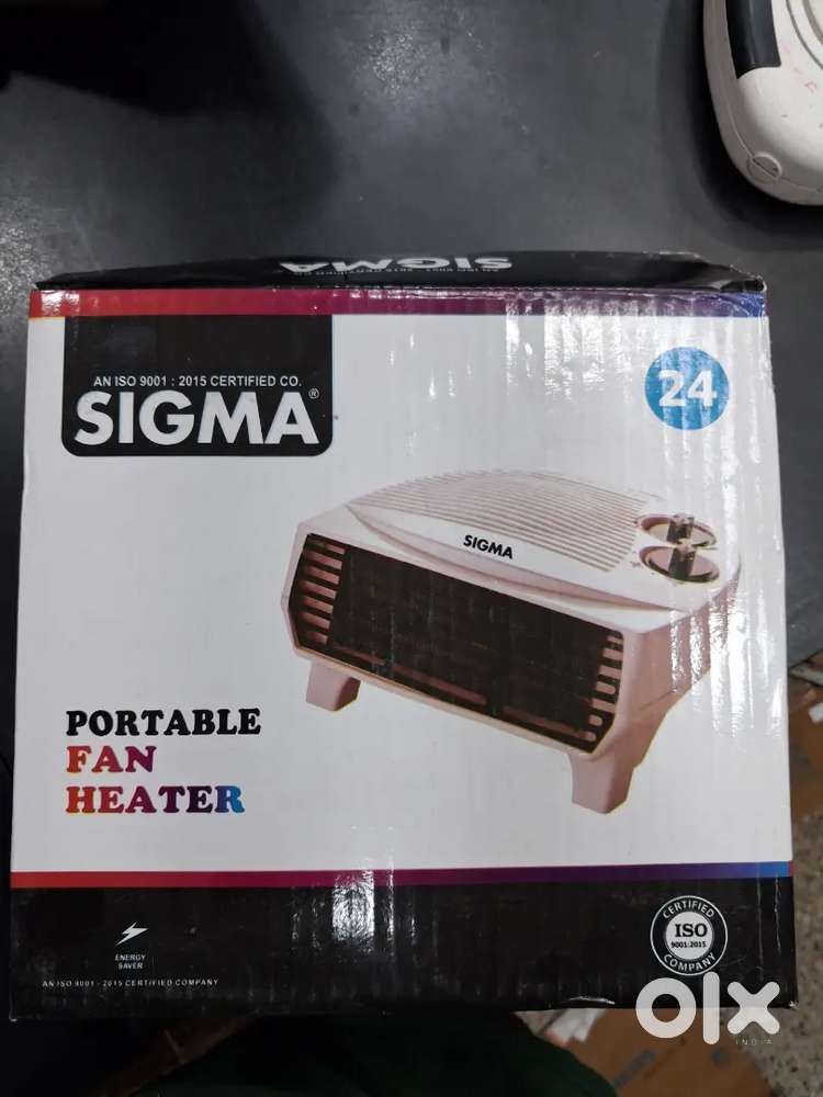 Sigma Portable Fan Heater 2000W – Mini Room Heater   Dual Heat Mode