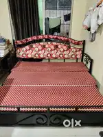 BED CUM SOFA 6×6 FEET KING SIZE BED Very Good Condition