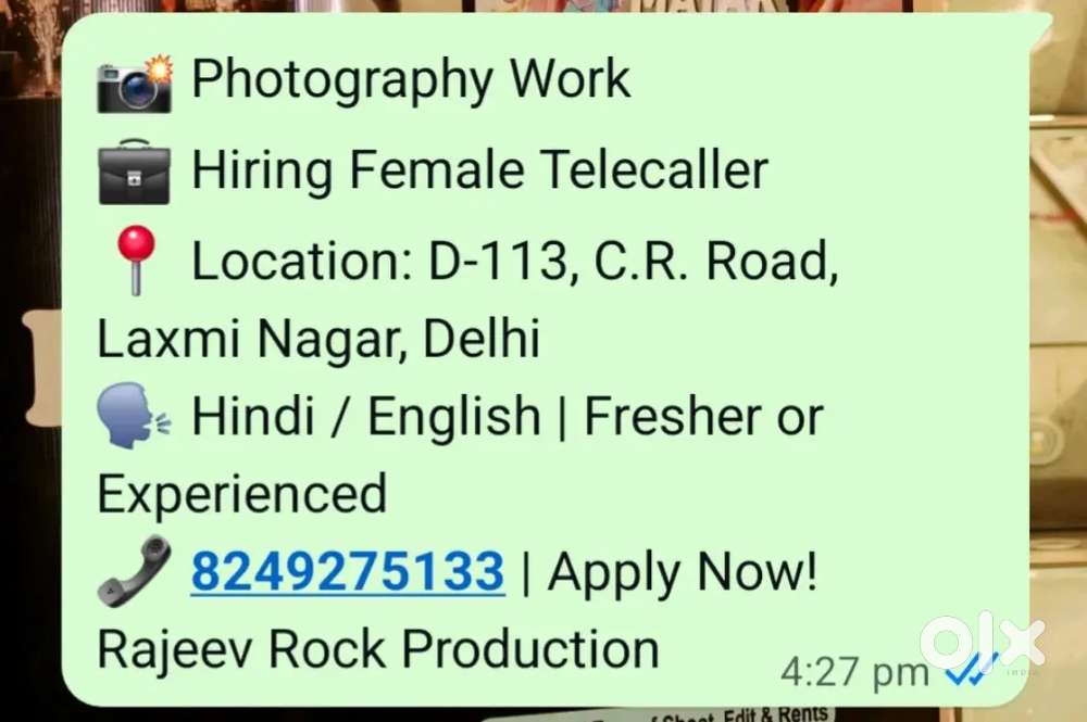 Tellecaller Required