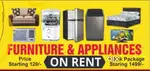 Furniture appliances On RENT