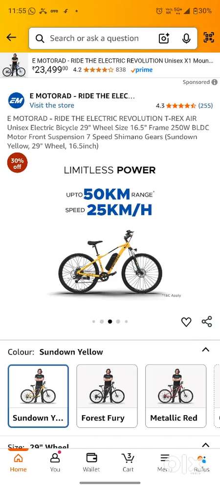 e motored electrick cycle