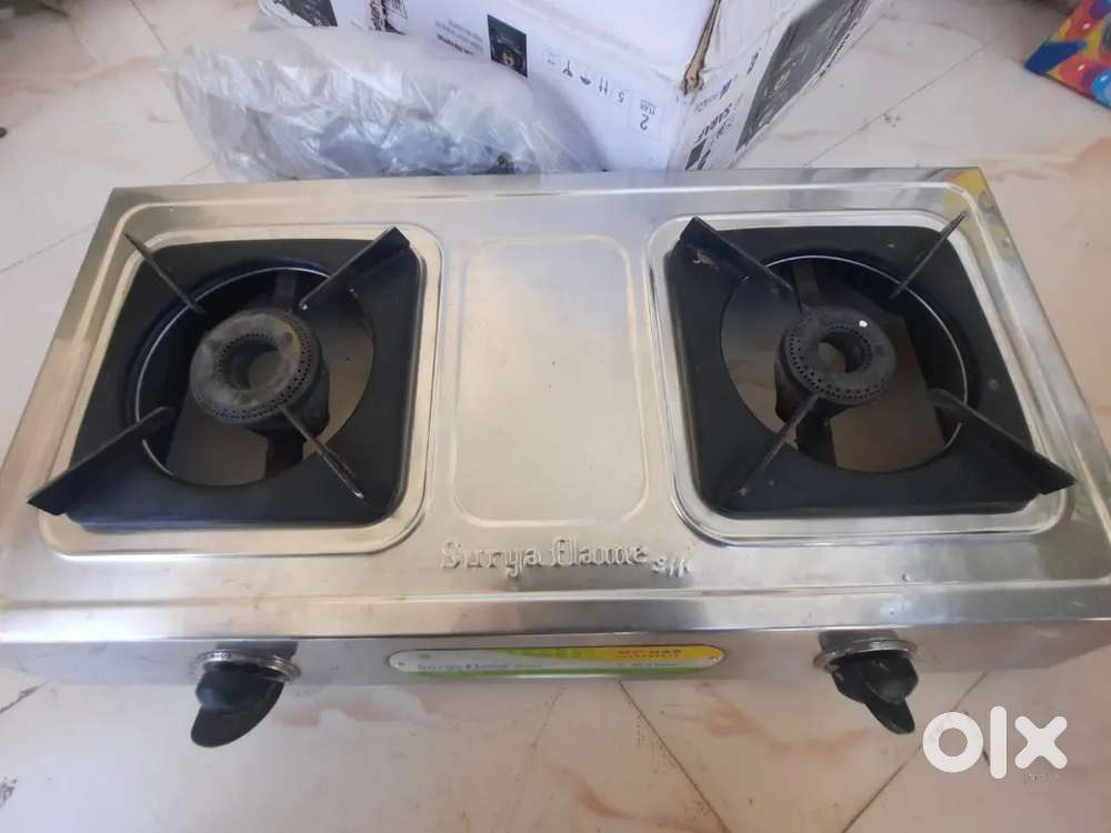Kitchen gas stove 2 burner