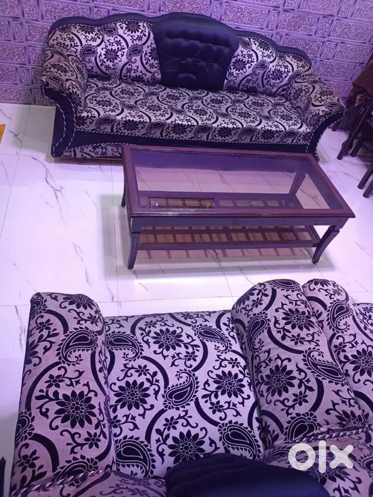 Sofa Set with glass table