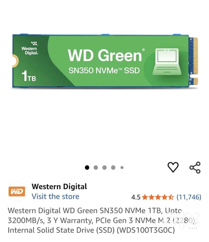 WD 1TB NVME Ssd