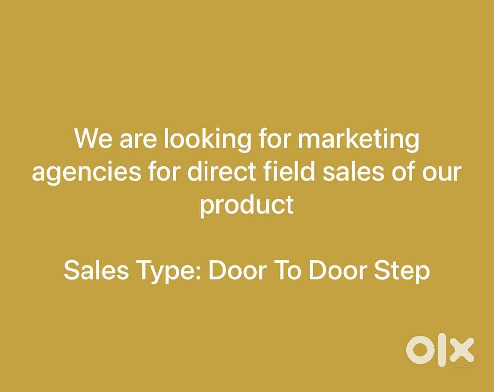 Wanted Marketing agency/ individuals door to door sales