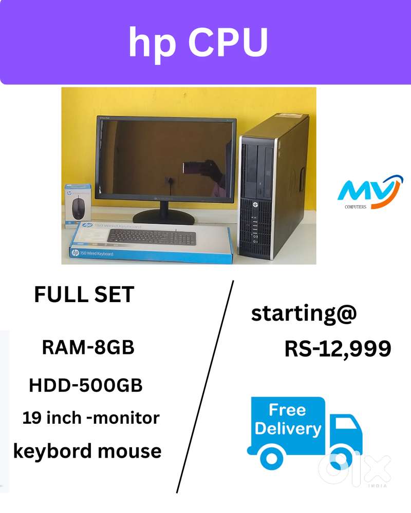 Ready To Use  Cash on home delivery  Desktop Laptop CPU Full Set i3-i5