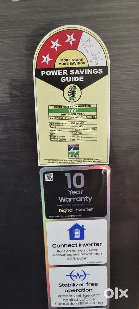 2 DOAR SAMSUNG 275 LITER REFRIGERATOR URGENT SALE