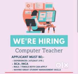 Computer teacher required for 4th to10th
