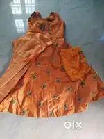 Never worn Anarkali dress with bottom and shawl