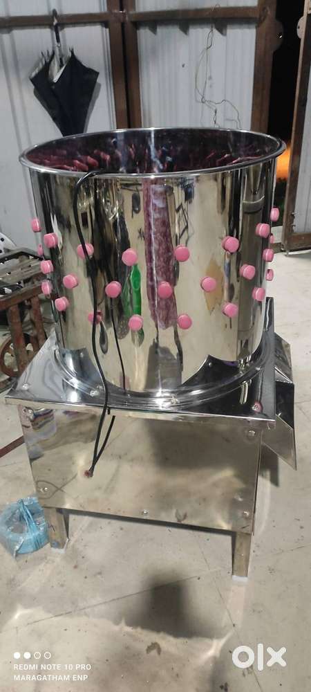 Stainless Steel Chicken Feather Cleaning Machine, 3 Birds