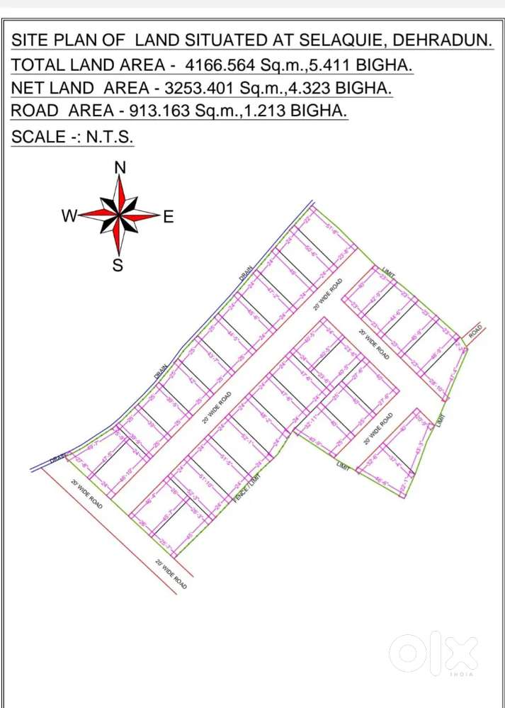 जागरण लॉ स्कूल सेलाकुई अलग-अलग साइज के प्लॉट्स बिक्री ₹14000 प्रति गज