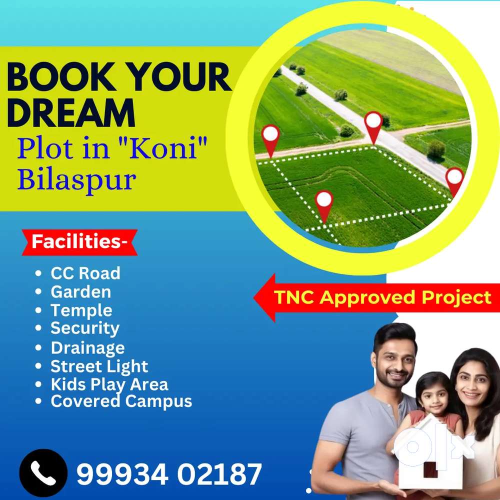 Book Your Dream Plot in Koni Bilaspur in covered campus