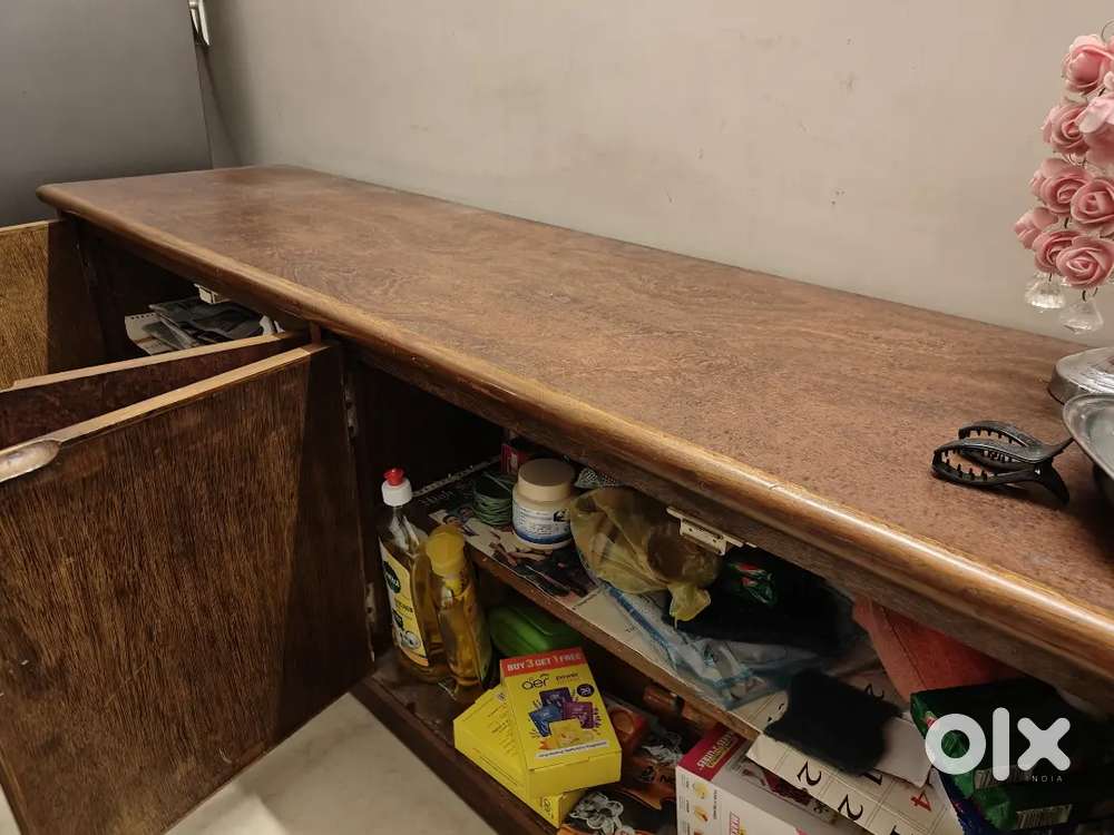 Sagwan wood multiple purpose shoe rack