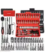 Tool Kit 46 Pieces Drive Socket Set Auto Repair