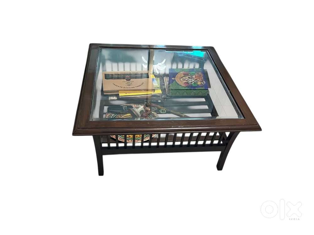 Wooden Sofa Set with Centre Table and Peg Table