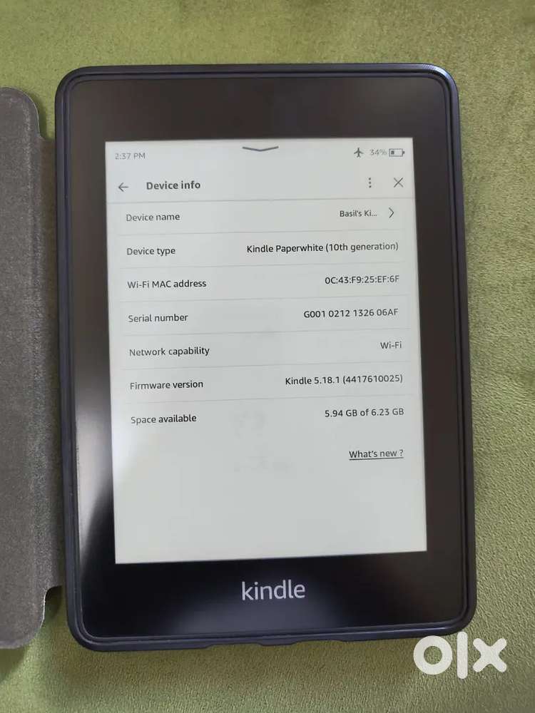 Kindle paper white 10th gen
