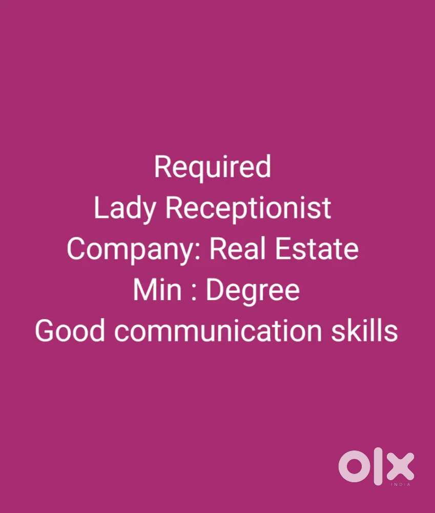 Reception cum telecaller