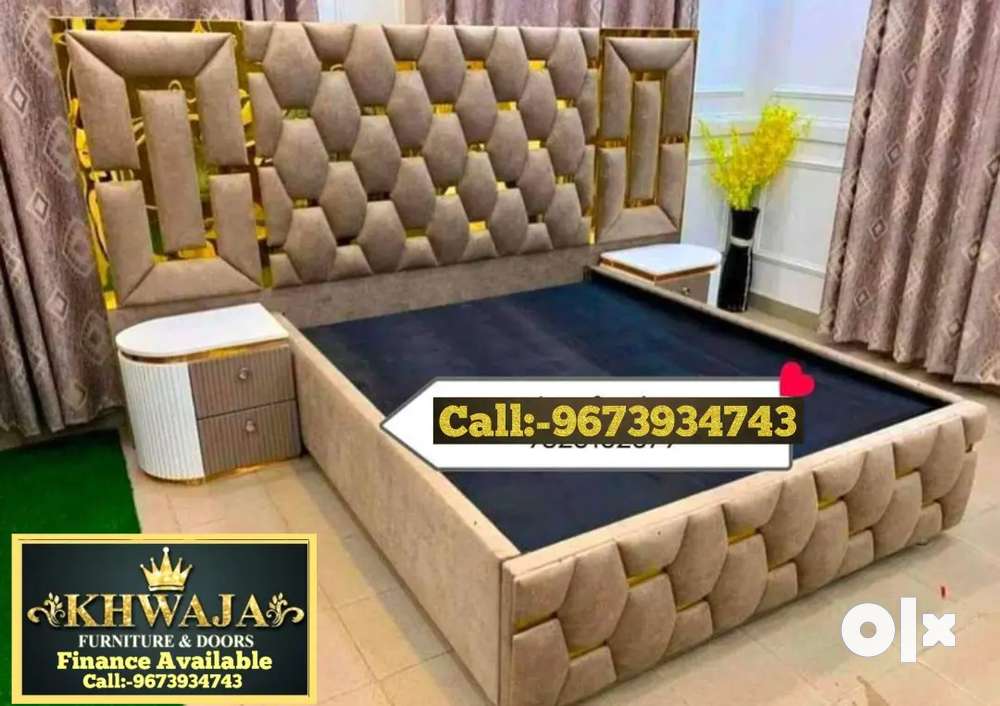 KHWAJA FURNITURE Designer Plywood Bed ( Bajaj finance Available)