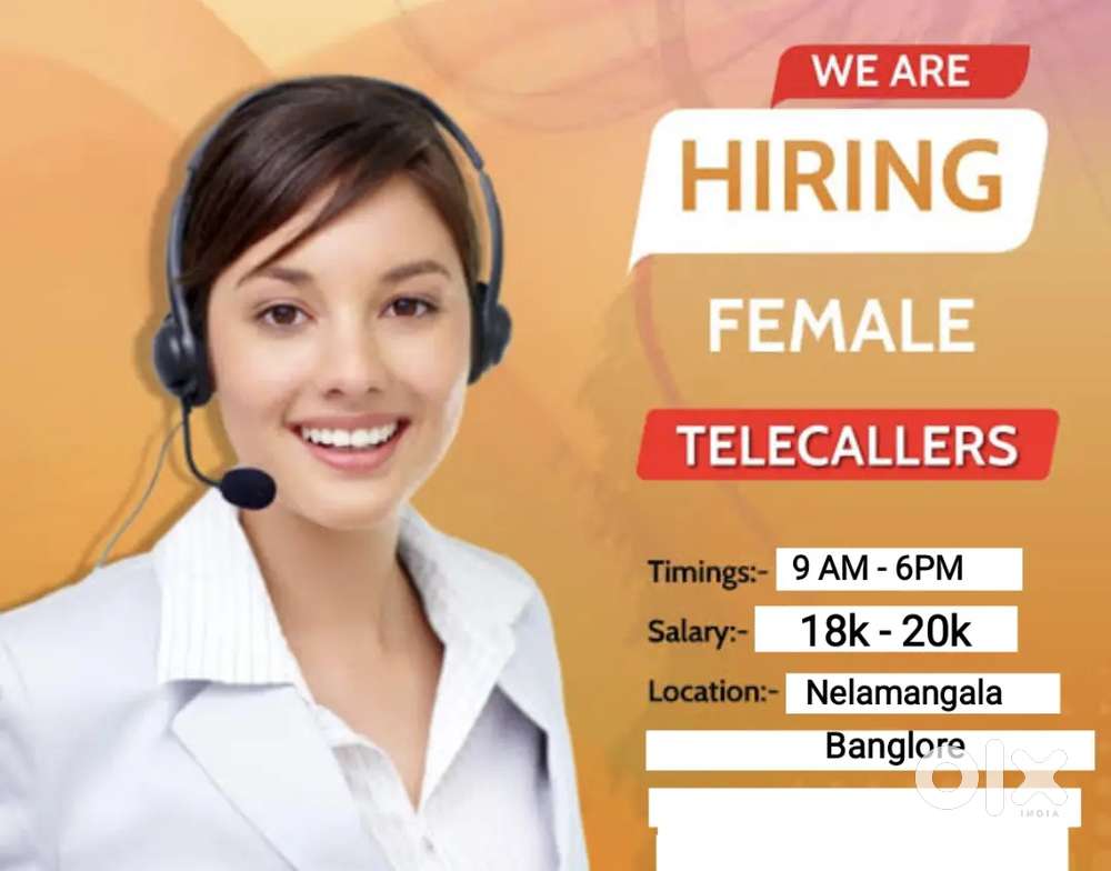 Female Telecaller for Food machines showroom