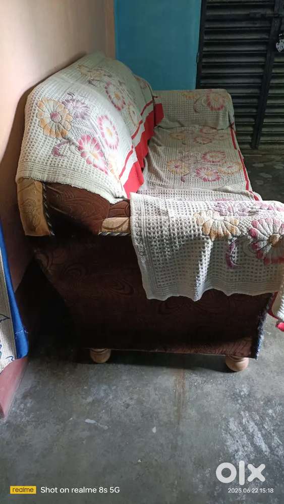 Wooden sofa set with dinning table