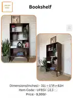 Brand New Bookshelf Crockery Sideboard in Solid Wood at Factory Prices