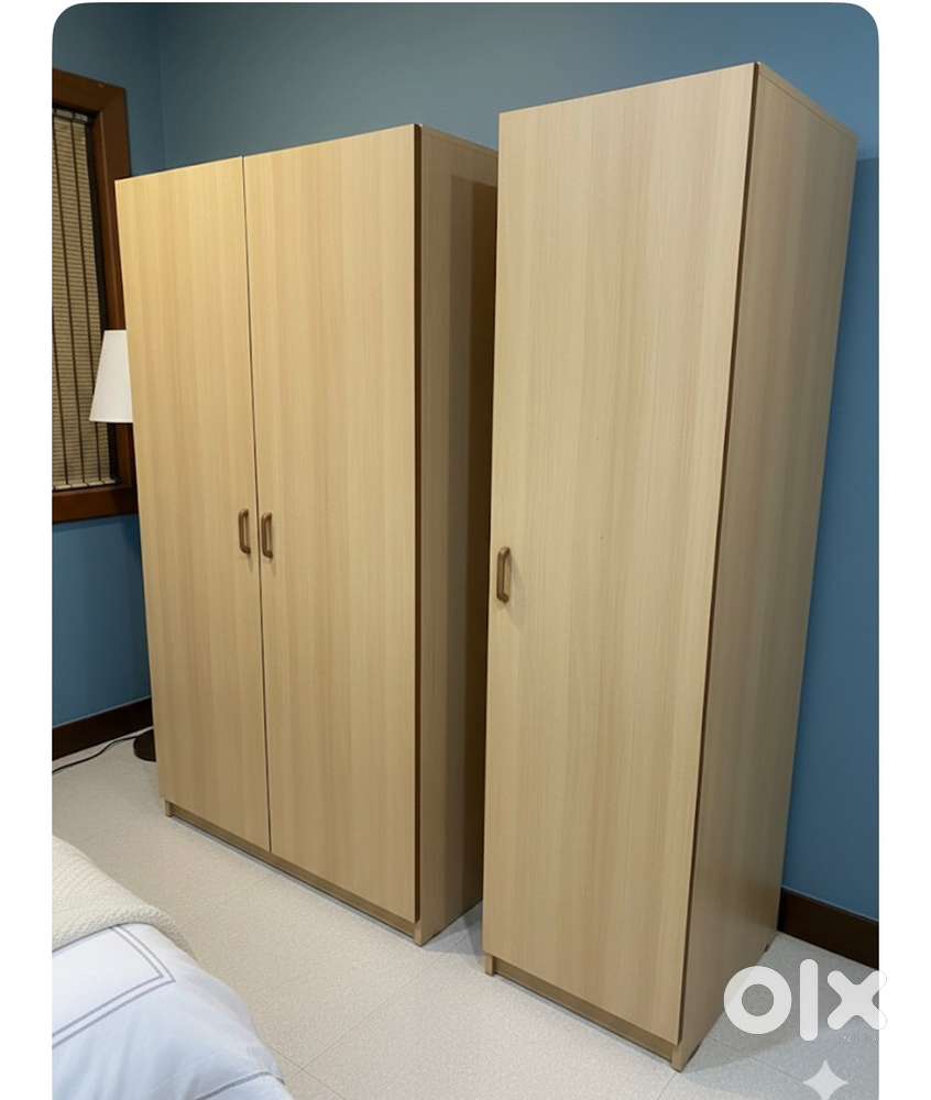 Hand carpentered marine plywood wardrobe set of three