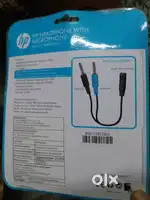 Two brand New hp headphone with microphone headset adapter for sale