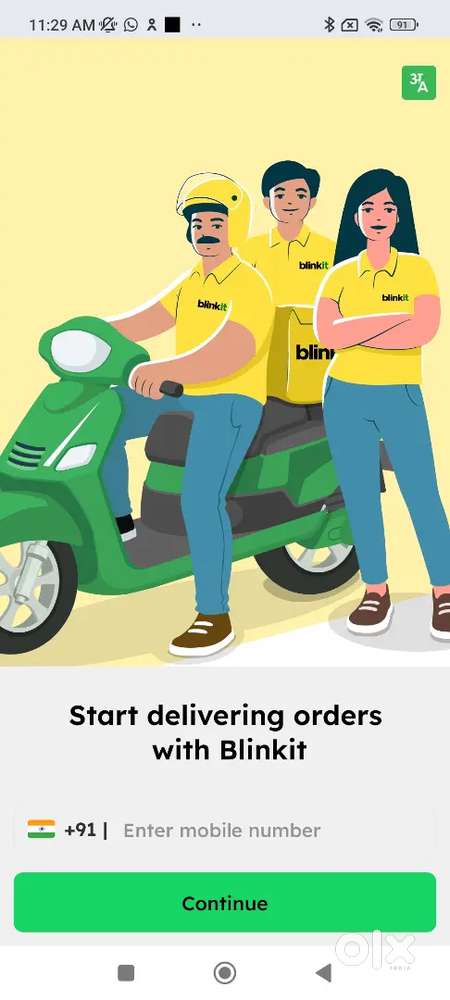 Grocery delivery in BLINKIT
