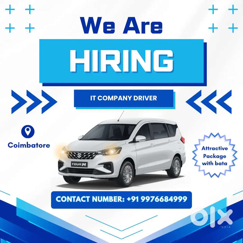 Wanted Cab Driver for IT Company in Coimbatore