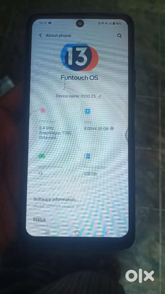 IQOO Z5 5g good working condition 8GBram 128 GB memory