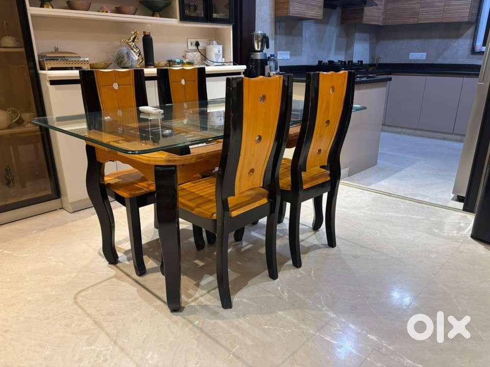 Dining Table (wooden) with 4 chairs