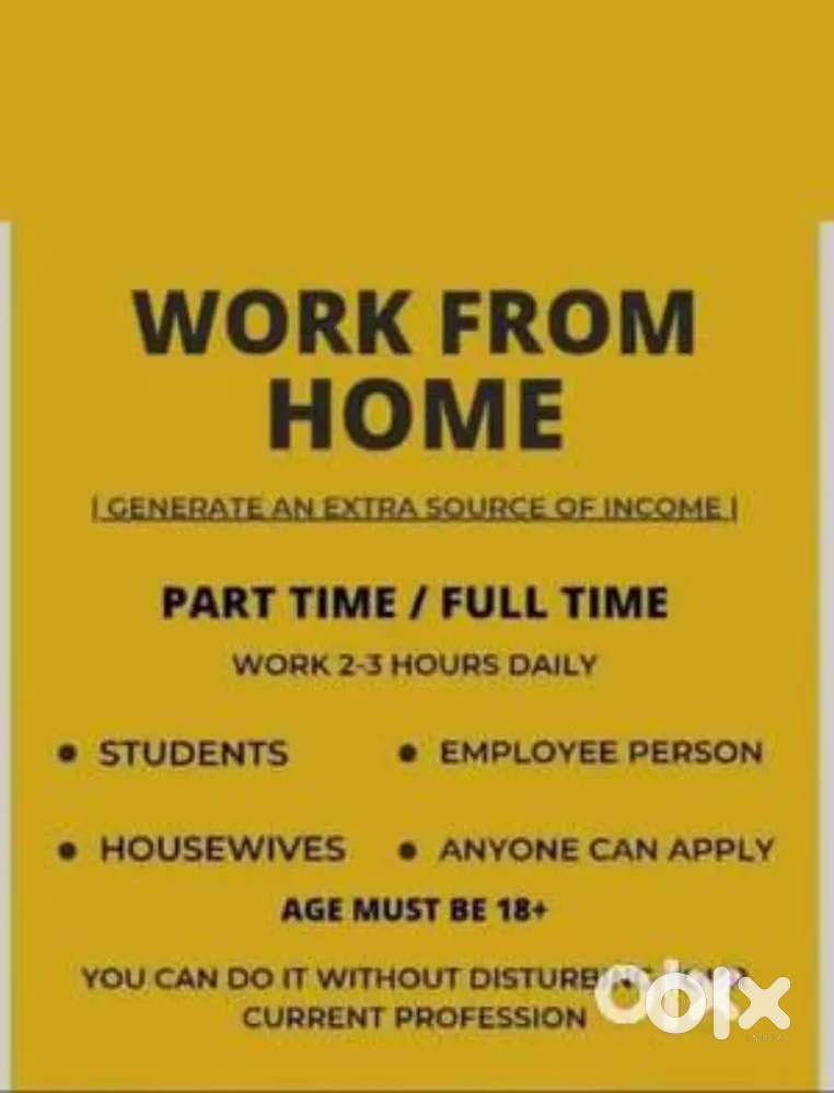 WORK FROM HOME FOR STUDENTS,HOUSHWHIFE & JOB PERSONE